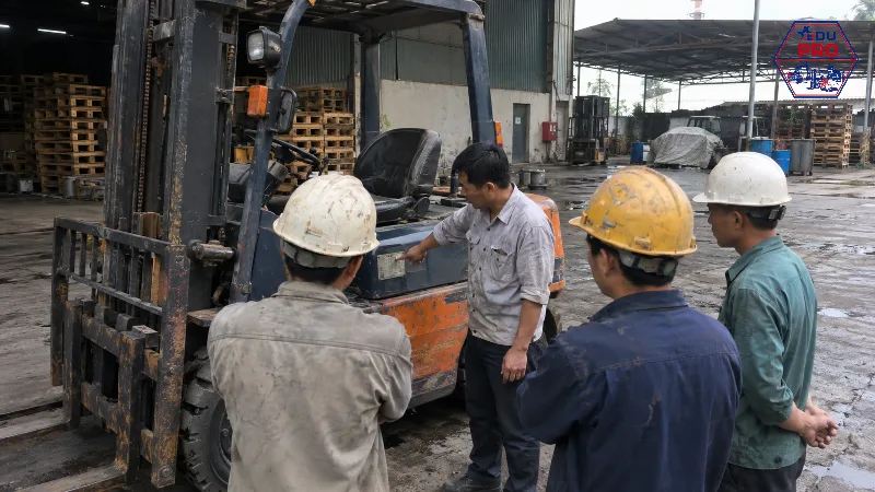 Học lái xe nâng là học những gì?